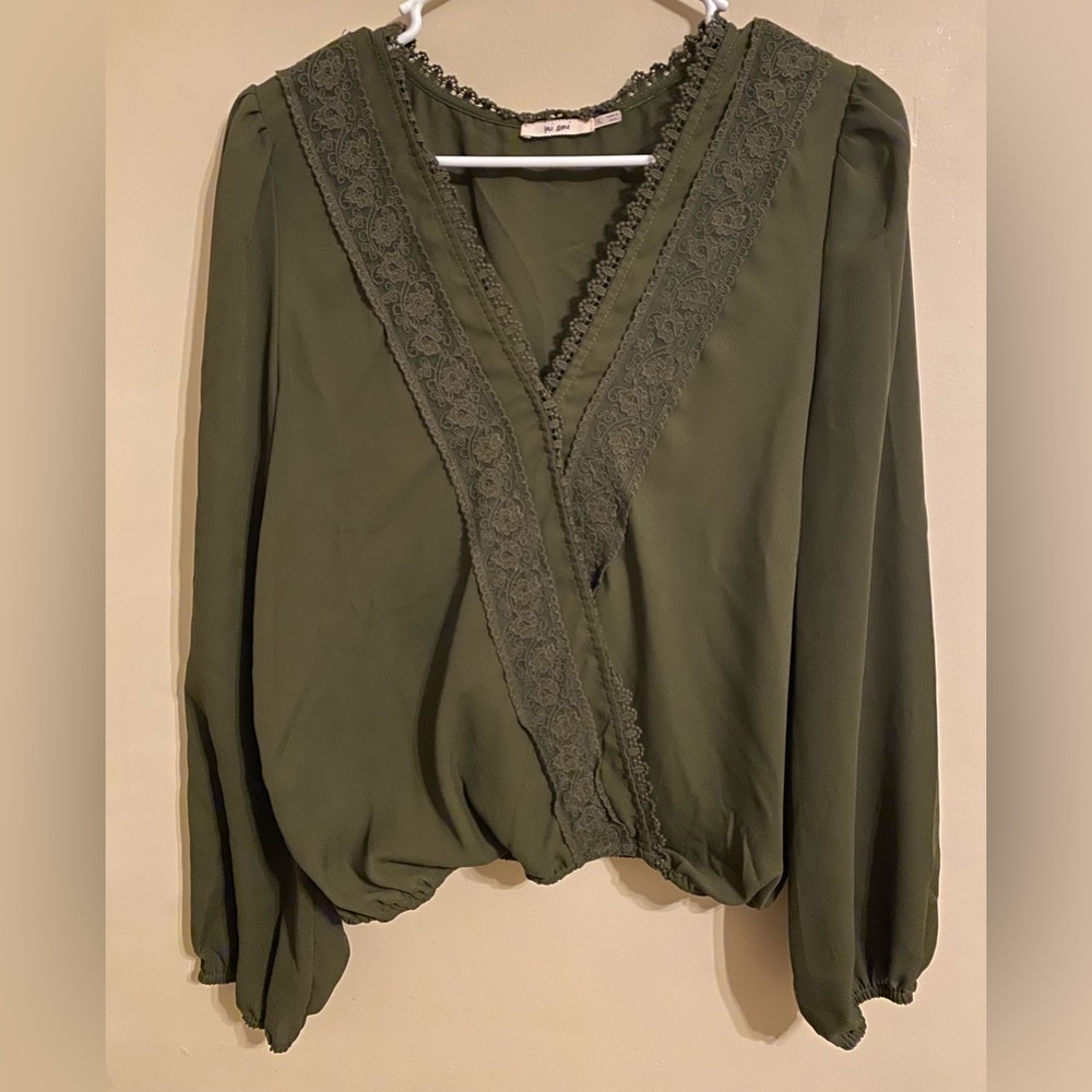 Green blouse